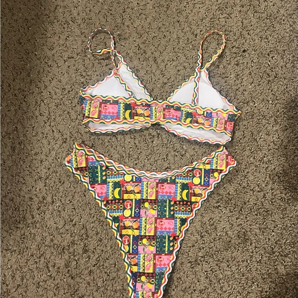 Colorful Patterned Bikini Set - Picture 2 of 2